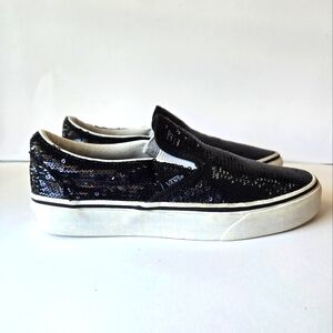 Vans Black Sequin Women's Sneakers